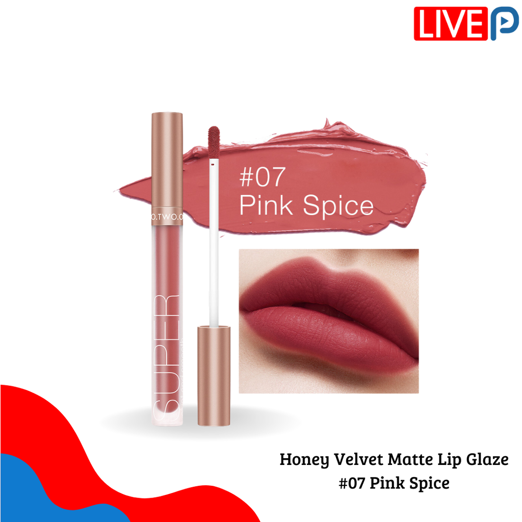 Honey Velvet Matte Lip Glaze #07 Pink Spice