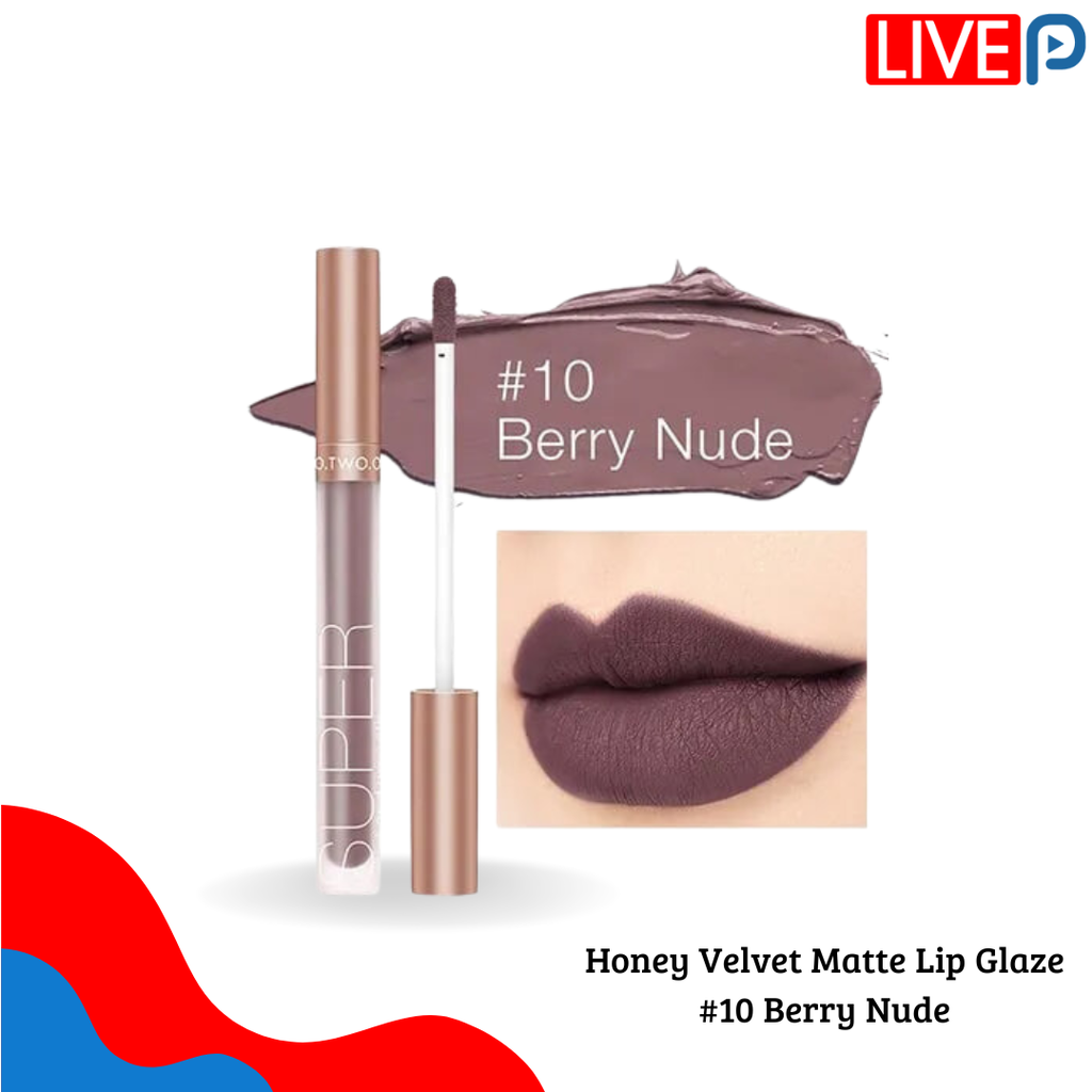 Honey Velvet Matte Lip Glaze #10 Berry Nude