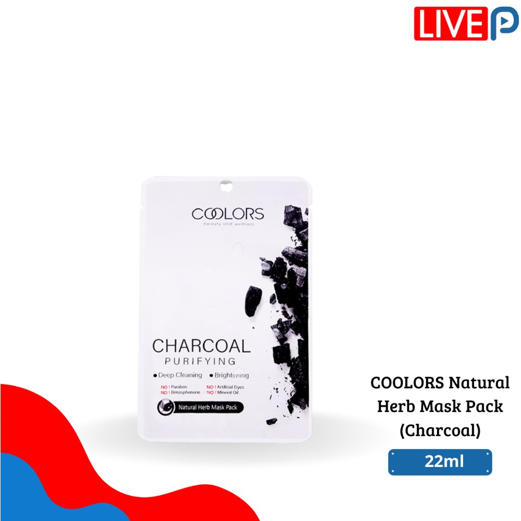 COOLORS Natural Herb Mask Pack  (Charcoal)